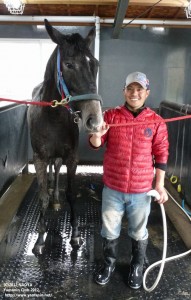 ヤマニンアドーレとシューヘーくん(ヤマニンアラバスタの初仔)