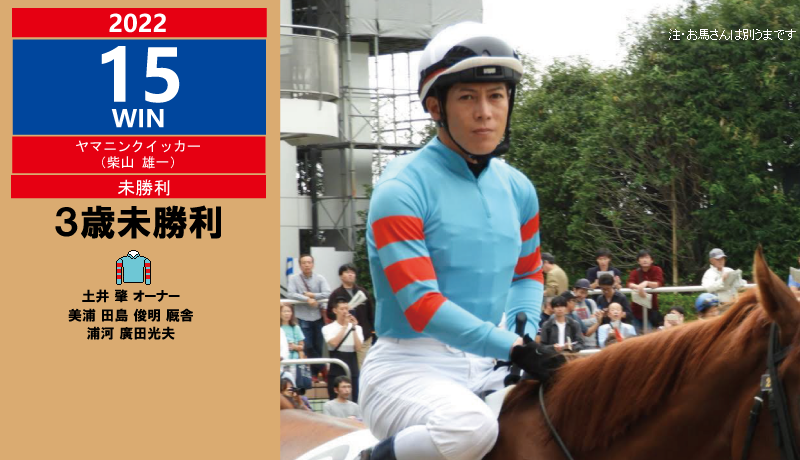 2022年15勝目・ヤマニンクイッカー(柴山騎手)