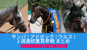 サンパ! アドホック! ウルス! 3週連続重賞参戦 まとめ・タイトル