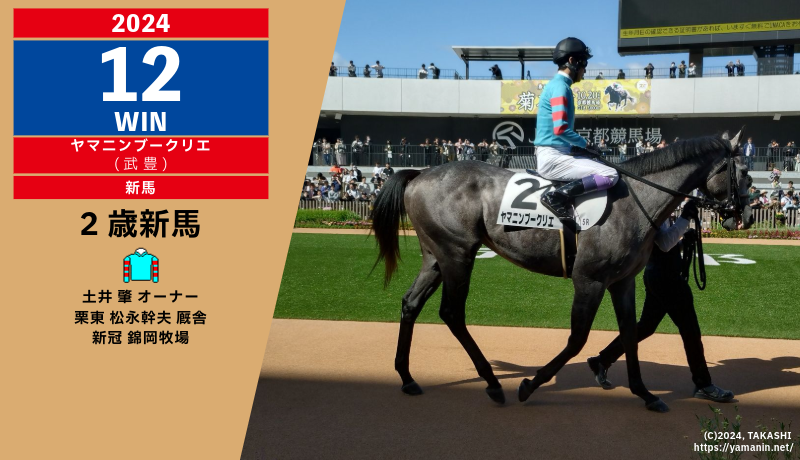 2024年12勝目・ヤマニンブークリエ
