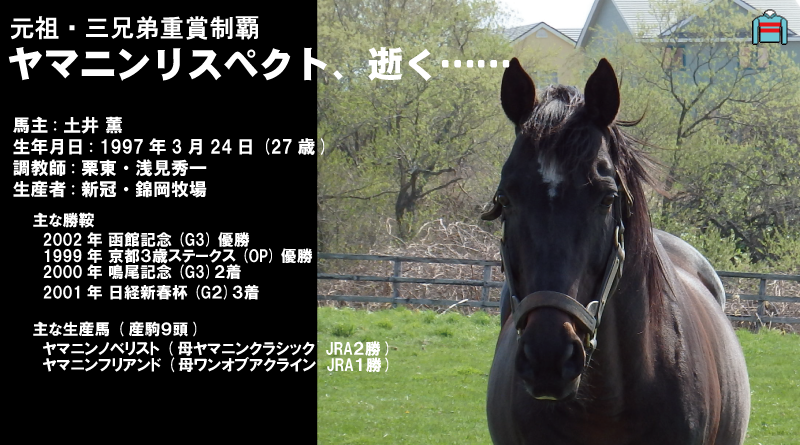 ヤマニンリスペクト、逝く……