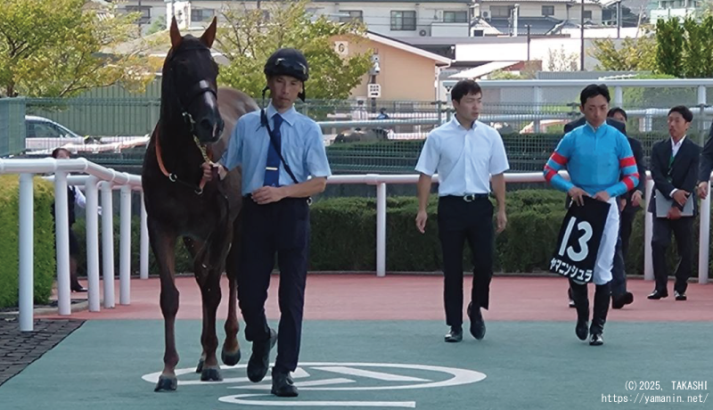 新涼特別・表彰式に向かうヤマニンシュラ