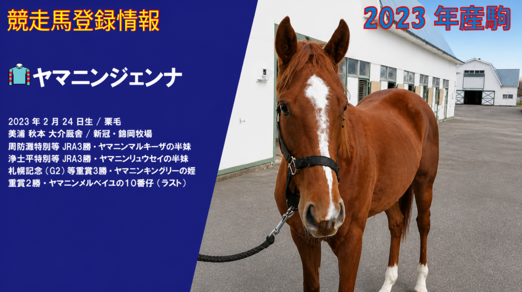 競走馬登録・ヤマニンジェンナ