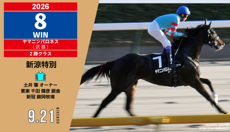 2026年8勝目・ヤマニンバロネス